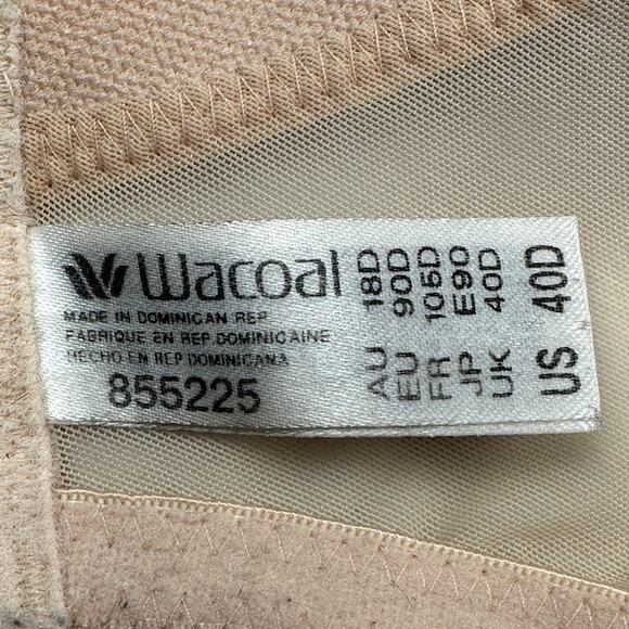 Wacoal Bra Womens 40D Beige Stark Beauty Underwire Lace Unlined Stretch 855225 - Picture 6 of 10